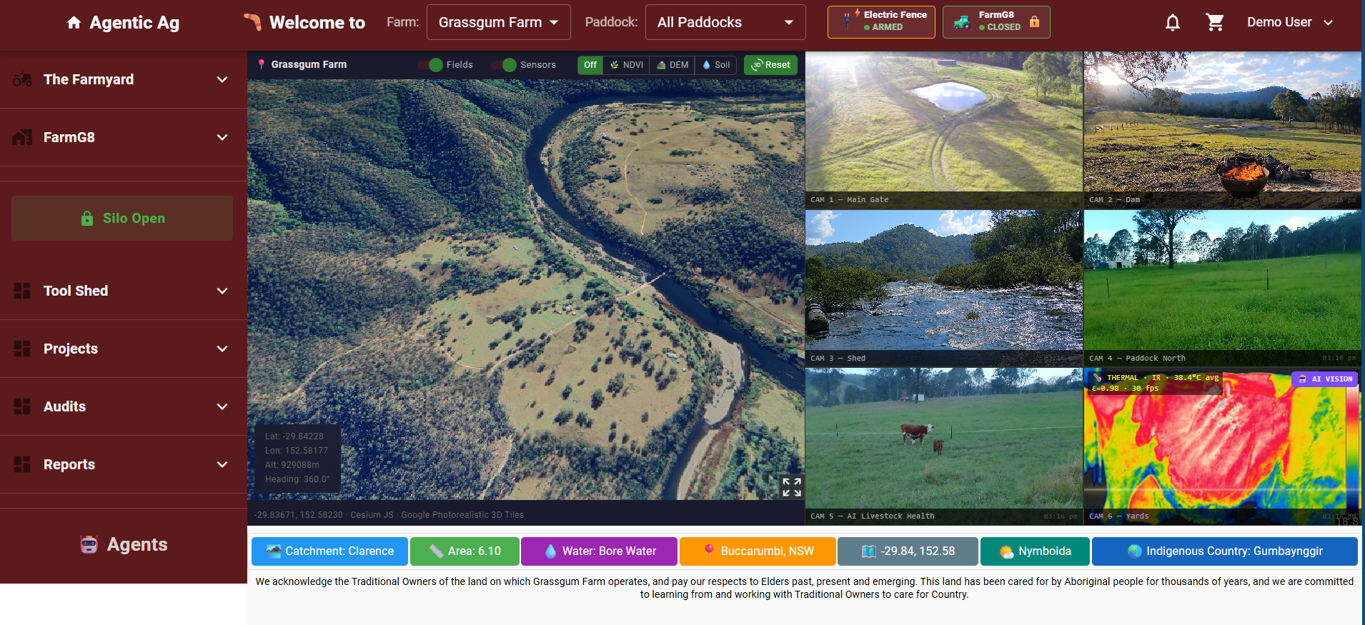 Agentic Ag Real-Time Farm Monitoring Dashboard